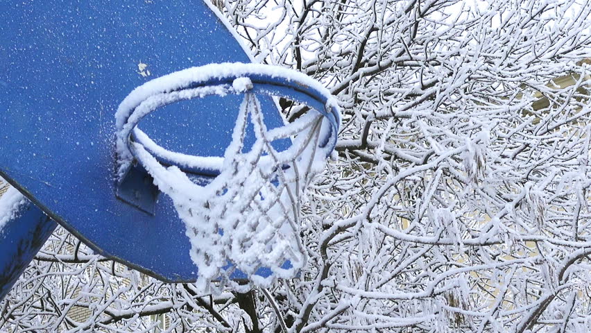 Winter Basketball Background - Advanced Hoops